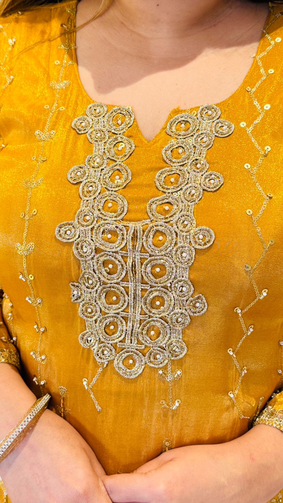 Ziya Suit Set- Yellow, Pink